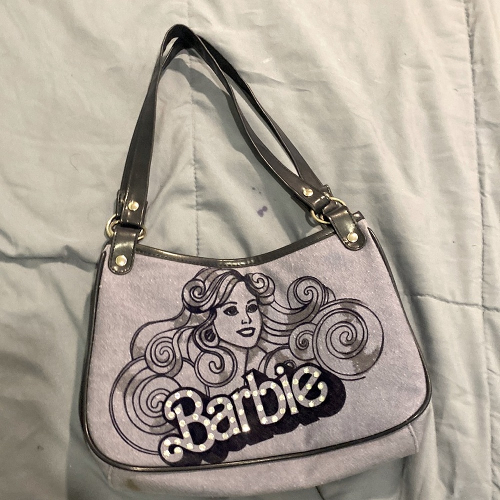 blue Barbie purse